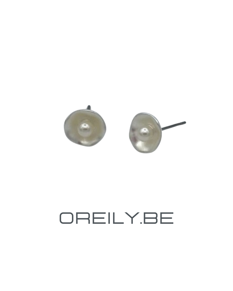 Oreily.be Small Round Earrings With Pearl