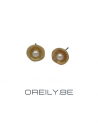 Small Round Earrings With Pearl | Oreily Belgium