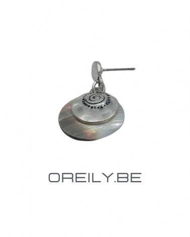 Oreily.be Round Seashell Earrings