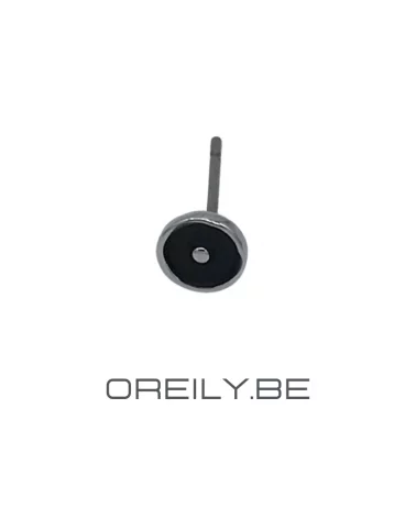 Oreily.be Small Round Black Earrings