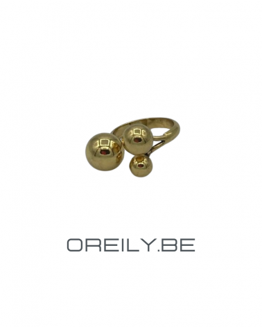 Oreily.be Three Balls Gold Rings