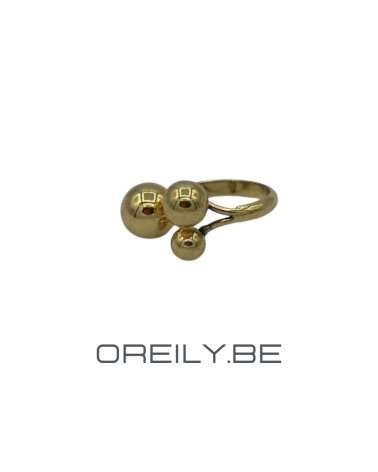 Oreily.be Three Balls Gold Rings