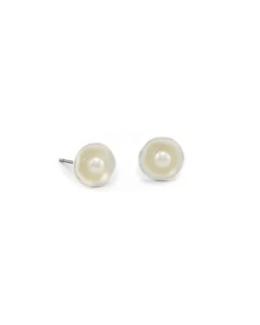 Oreily.be Small Round Earrings With Pearl