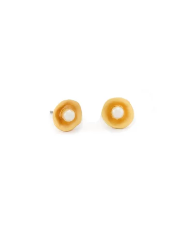 Oreily.be Small Round Earrings With Pearl
