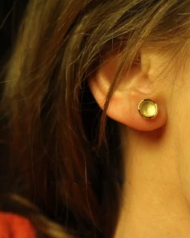 Small Round Earrings Gold | Oreily Belgium