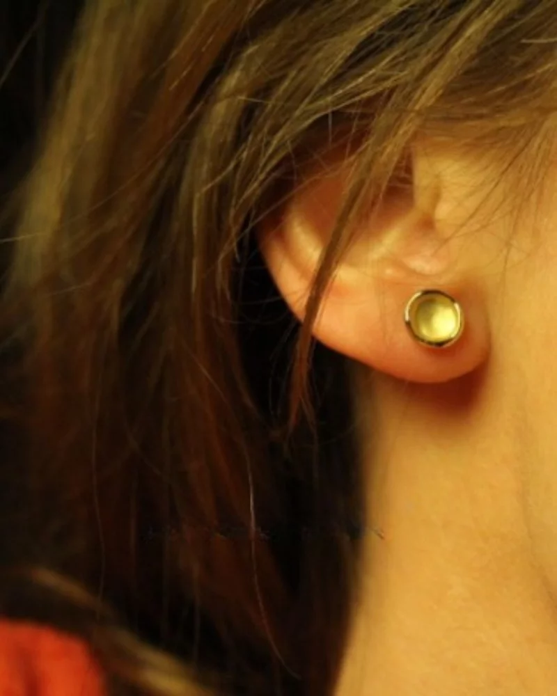 Small Round Earrings Gold | Oreily Belgium