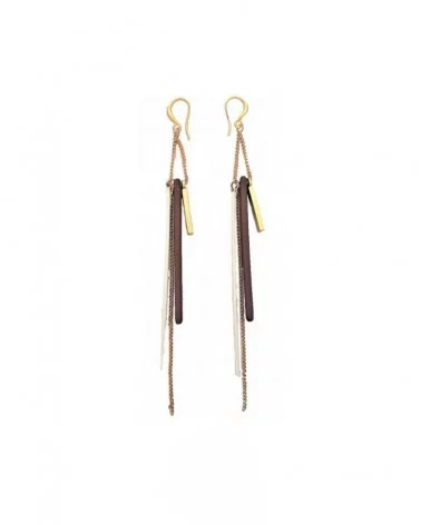 Long Brown Earrings | Oreily Belgium