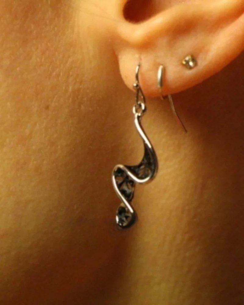 Black And Flower Earrings | Oreily Belgium