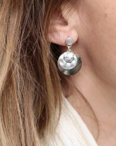 Round Seashell Earrings | Oreily Belgium