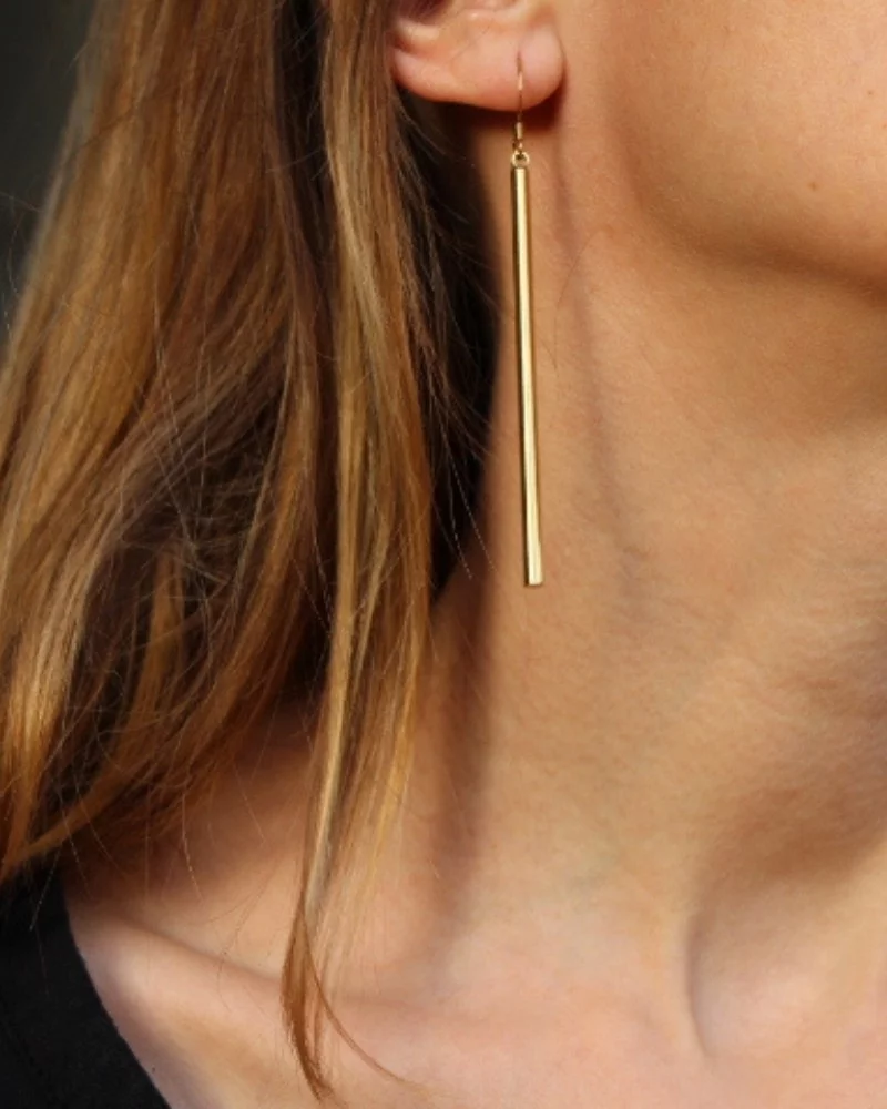 7cm Long Earrings Gold | Oreily Belgium