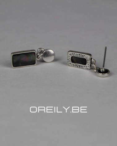 Oreily.be Rectangular Seashell Earrings