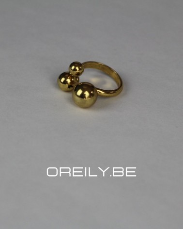 Oreily.be Three Balls Gold Rings
