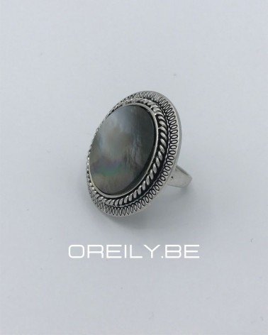 Oreily.be Large Round Seashell Ring